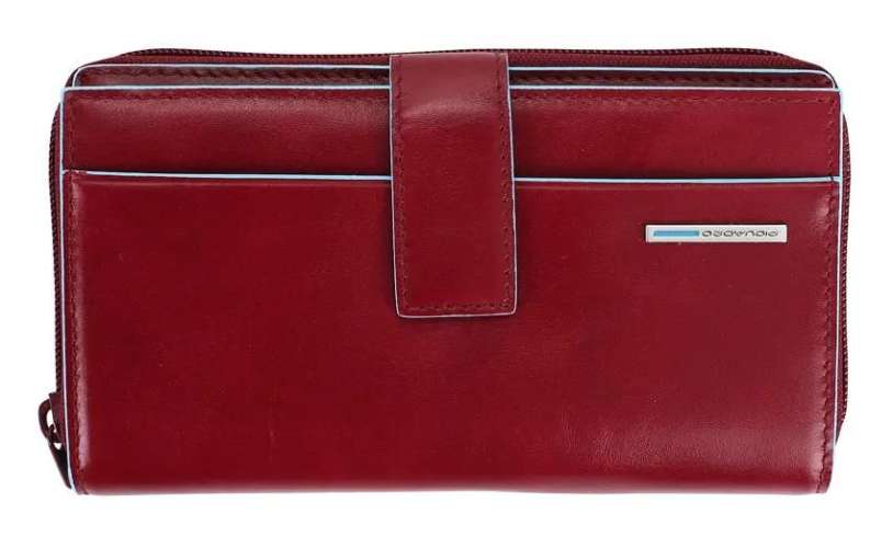 Кошелек женский Piquadro Blue Square, кожа натуральная, красный  [pd1354b2r/r]